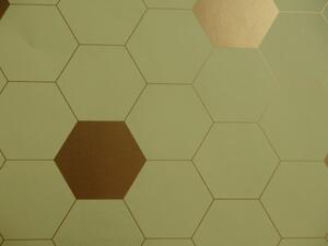 Limetková geometrická vliesová tapeta na zeď, 7100010, My Home, Vavex