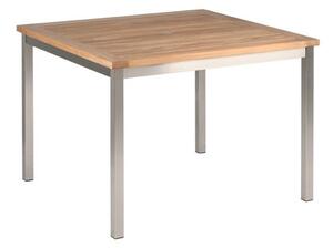 Barlow Tyrie Nerezový jídelní stůl Equinox, Barlow Tyrie, obdélníkový 100x97x73 cm, rám nerez, teaková deska