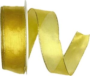 Stuha taftová BASIC YELLOW GOLD zlato žlutá 25mm x 3m (6,- Kč/m)