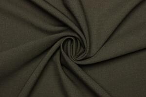 Kostýmová vlna směsová elastická - Tmavě khaki zelená