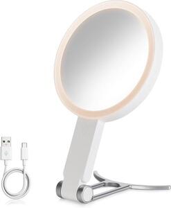 Makeupové zrcadlo s světlami - dvojitá strana - 3 barevné režimy osvětlení - ideální pro přesný make-up - ShopFlot