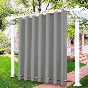 Vodotěsné vnější závěsy pro Terasa a Veranda ve světlé šedé - ideální pro Pergolu, zahradní dům a kryt - Perforační design 180x130cm 1 ks