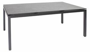 Teek Hliníkový jídelní stůl Milano, obdélníkový 280x100x75 cm, barva rámu šedá (graphite), deska HPL tmavý beton (cave)