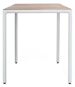 Tribu Barový stůl Illum, Tribu, čtvercový 100x100x106 cm, rám hliník barva white, deska teak