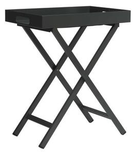Stern Skládací stolek s odnímatelným podnosem, Stern, 60x40x75 cm, lakovaný hliník šedočerný (anthracite)