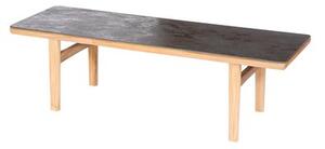 Barlow Tyrie Teakový nízký stolek Monterey, Barlow Tyrie, obdélníkový 150x50x45 cm, rám teak, deska keramika barva Frost