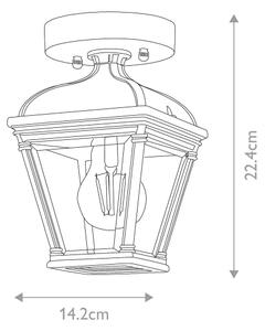 Elstead  BAYVIEW-PORCH-BK - Venkovní strop. svítidlo BAYVIEW 1xE27/60W/230V IP44