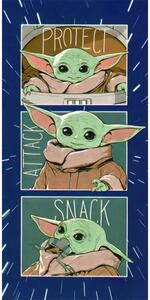 Bavlněná froté osuška 70x140 cm - Baby Yoda - Snack