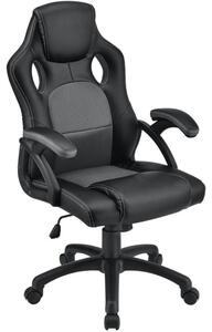 Ergonomická kancelářská židle, černá, polohovatelná opěrka