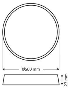 LED Stropní svítidlo LED/40W/230V 3000/4000/6500K pr. 50 cm hnědá