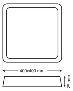 LED Stropní svítidlo LED/32W/230V 3000/4000/6500K 40x40 cm černá