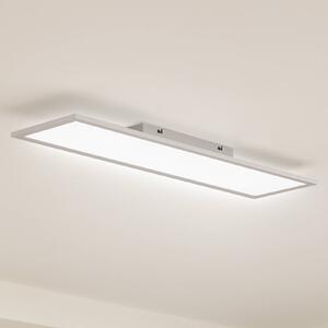 Lindby LED panel Enhife, bílý, 80 x 20 cm, kov, 4 000 K, Bílá / opál, Pracovna / kancelář, Moderní