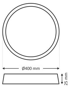 LED Stropní svítidlo LED/32W/230V 3000/4000/6500K pr. 40 cm černá