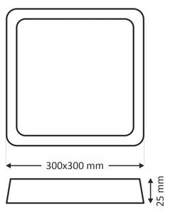 LED Stropní svítidlo LED/24W/230V 3000/4000/6500K 30x30 cm béžová