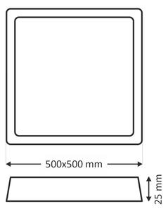 LED Stropní svítidlo LED/40W/230V 3000/4000/6500K 50x50 cm černá