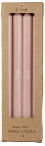 Adventní svíčky 1-4 Rosa Malva – set 4 ks