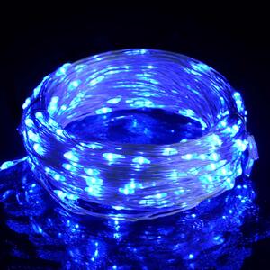 Světelný LED řetěz se 150 LED diodami modrý 15 m
