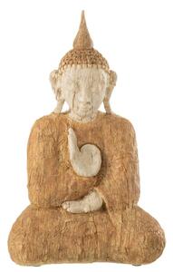 Béžová dekorace sedící Buddha - 24*17*40 cm - J-Line by Jolipa