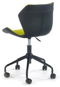 Prošívaná kancelářská židle Eko kůže Černo-zelená PIA