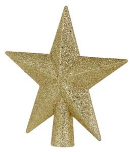 X-MAS Špice na stromek hvězda třpytivá 20 cm - zlatá