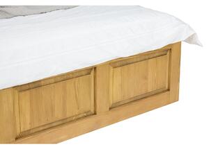 LK702-90 cm dřevěná rustikální postel z přírodní borovice Drewmax (Povrch přírodní vosk!)