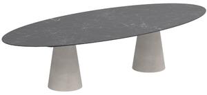 Royal Botania Betonový jídelní stůl Conix, Royal Botania, elipsa 320x140x75 cm, podnož beton, deska beton