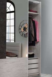 Casarredo Ložnice TULEN II béžová/tmavě hnědá (šatní skříň, komoda, 2x noční stolek, zrcadlo)