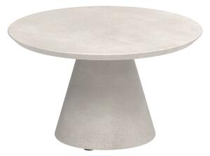 Royal Botania Betonový odkládací boční stolek Conix, Royal Botania, kulatý 60x35 cm, podnož beton cement grey, deska teak