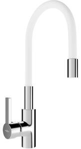 MEXEN - Flex dřezová baterie, chrom/ bílá 670900-02