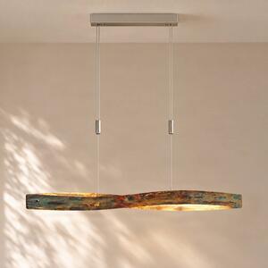 Quitani Závěsné svítidlo Lian LED s oxidovaným povrchem, stmívatelný, Hnědá / rez, Obývací pokoj / jídelna, Hliník, Design