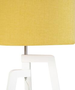 Moderní stojací lampa bílá s odstínem kukuřice 50 cm - Puros