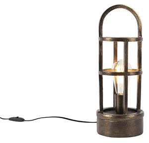 Art Deco stolní lampa bronzová 41 cm - Kevie