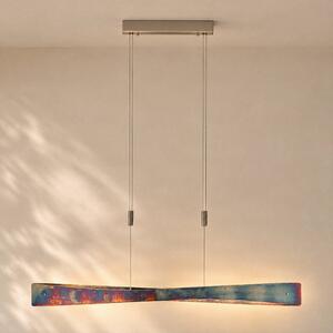Quitani LED závěsné svítidlo Lian, zlatá oxidovaná, stmívatelný, Hnědá / rez, Obývací pokoj / jídelna, Hliník, Design