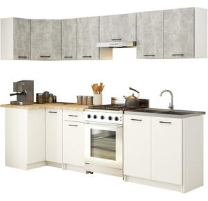 Kuchyňský set OLIVIA 3M - beton/bílá