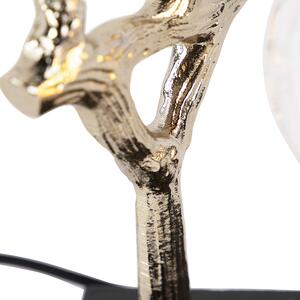 Art deco stolní lampa černá se zlatem 18,5 cm - Pajaro