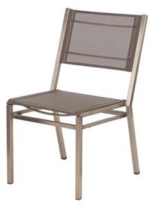 Barlow Tyrie Nerezová stohovatelná jídelní židle Equinox, Barlow Tyrie, 51x61x85 cm, rám nerez, výplet textilen barva titanium