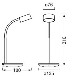 Osram - LED Stmívatelná stolní lampa OFFICE LINE LED/4,8W/230V bílá