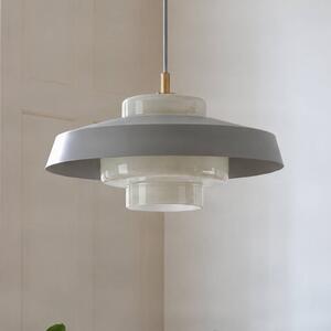 NOLA Závěsné světlo Rico, zelené, Ø 38 cm, kov/sklo, Zelená, Obývací pokoj / jídelna, kov, Design