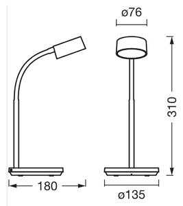 Osram - LED Stmívatelná stolní lampa OFFICE LINE LED/4,8W/230V černá