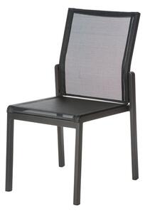 Barlow Tyrie Hliníková stohovatelná jídelní židle Aura, Barlow Tyrie, 50x66x91cm, rám hliník barva graphite, výplet textilen barva charcoal