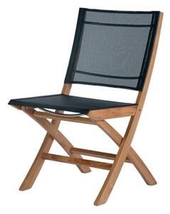 Barlow Tyrie Teaková jídelní skládací židle Horizon, Barlow Tyrie, 48x57x84 cm, výplet textilen barva titanium
