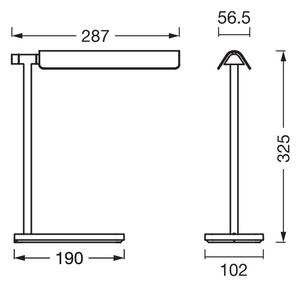 Osram - LED Stmívatelná stolní lampa OFFICE LINE LED/19W/230V černá