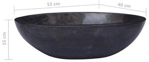Umyvadlo Tawing - mramor - 53x40x15 cm | černé