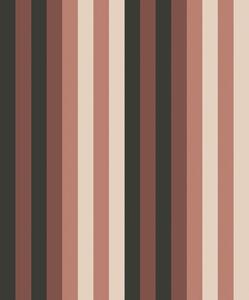 Vliesová tapeta na zeď, hnědo-béžová, geometrická, pruhy, ROM504, Romance, Masureel