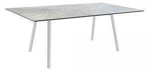 Stern Jídelní stůl Interno, Stern, obdélníkový 180x100x75 cm, profil nohou čtvercový, rám nerez, deska HPL Silverstar 2.0 dekor Vintage stone