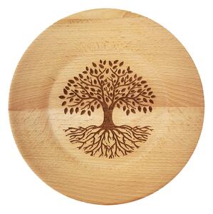 AMADEA Dřevěný talíř strom bukový, masivní dřevo, 25 cm