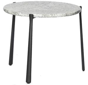 Tribu Odkládací stolek Branch, Tribu, kulatý 50x27 cm, rám hliník barva white, deska žula