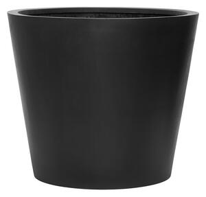 Pottery Pots Venkovní květináč kulatý Bucket L, Black (barva černá), kolekce Natural, kompozit Fiberstone, průměr 68 cm x v 60 cm, objem cca 165 l