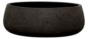 Pottery Pots Venkovní květináč kulatý Eileen L, Grey Washed (barva šedá), kolekce Rough, materiál Fiberclay, průměr 35 cm x v 13 cm, objem cca 9 l