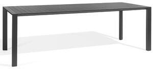 Diphano Hliníkový jídelní stůl Metris, Diphano, obdélníkový 226x90x75 cm, rám hliník barva šedočerná (black), deska hliník barva šedočerná (black)